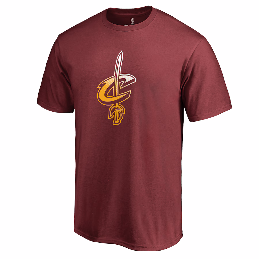 Men's Cleveland Cavaliers Maroon Gradient Logo T-Shirt - ujerseystore