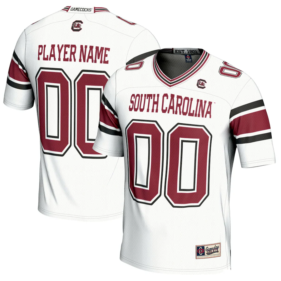 South Carolina Gamecocks GameDay Greats NIL Pick-A-Player Football Jersey - White - ujerseystore