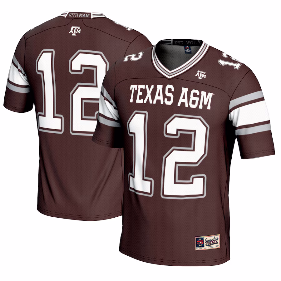 #12 Texas A&M Aggies GameDay Greats Youth Football Lightweight Fashion Jersey - Maroon - ujerseystore