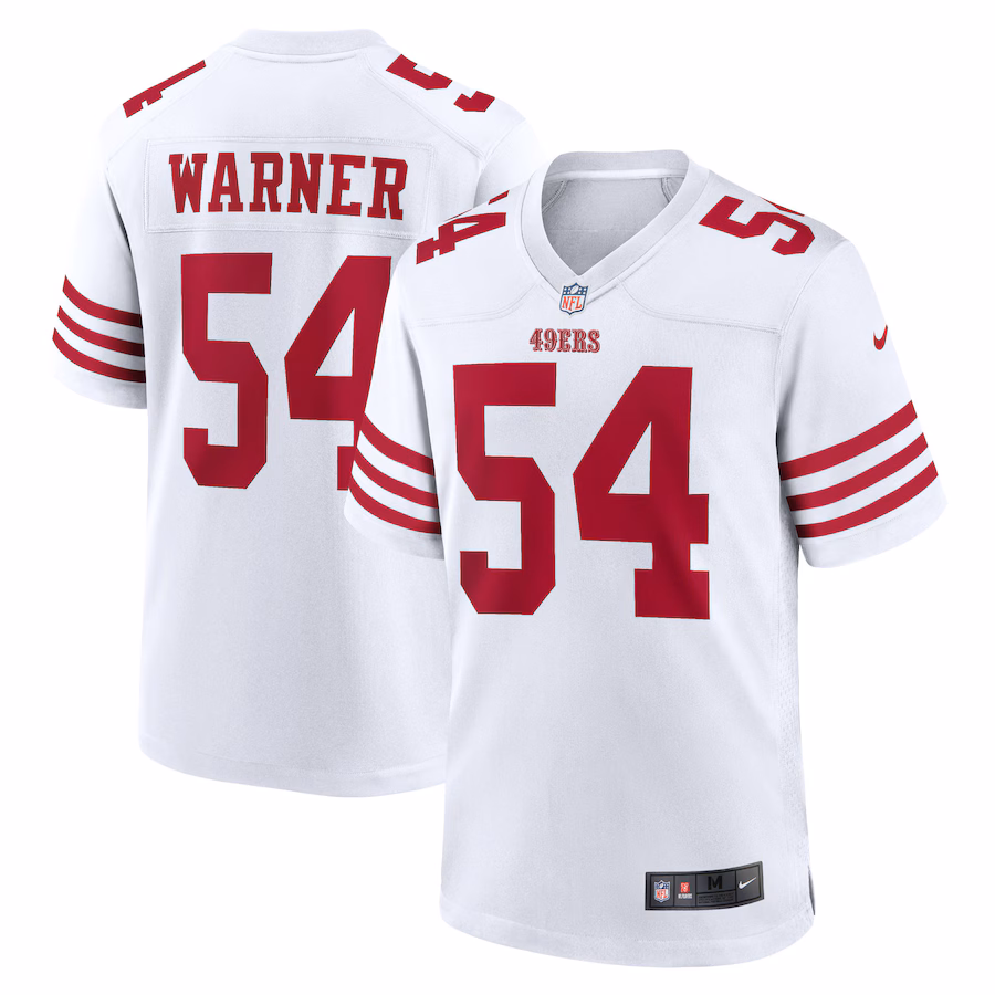 Women's San Francisco 49ers Fred Warner Nike White Team Game Player Jersey - ujerseystore