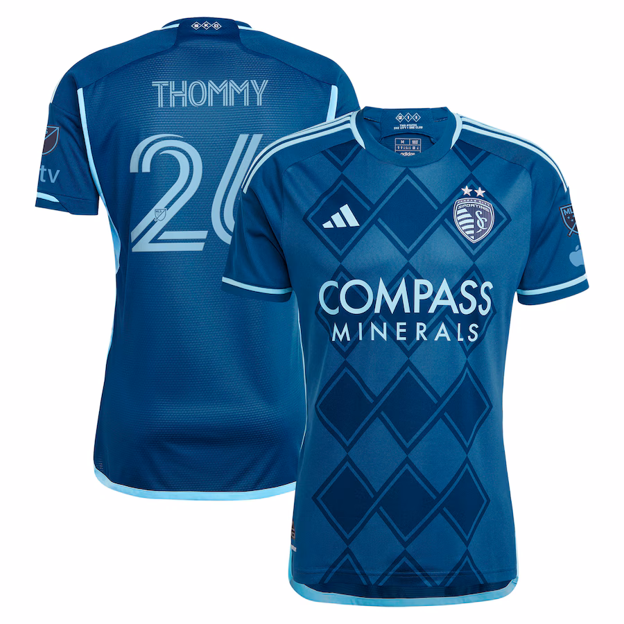 Men's Sporting Kansas City Erik Thommy adidas Navy 2024 Diamonds Our Forever Authentic Player Jersey - ujerseystore