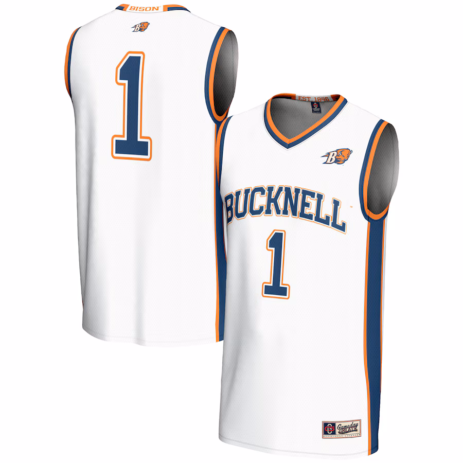 Unisex GameDay Greats #1 White Bucknell Bison Lightweight Basketball Jersey - ujerseystore