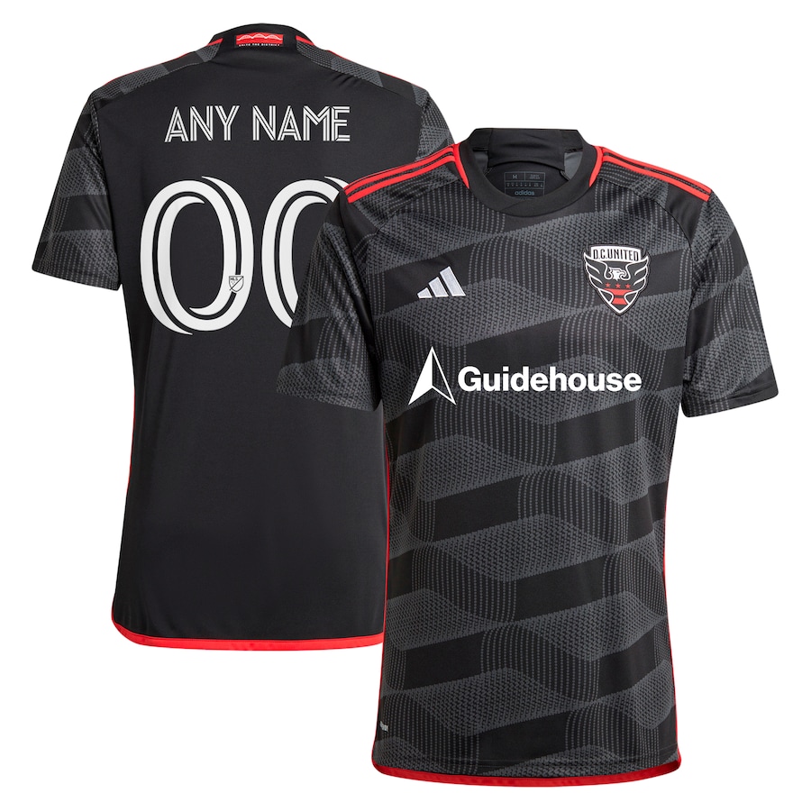 Men's D.C. United  adidas Black 2024 The Icon Kit Replica Custom Jersey - ujerseystore