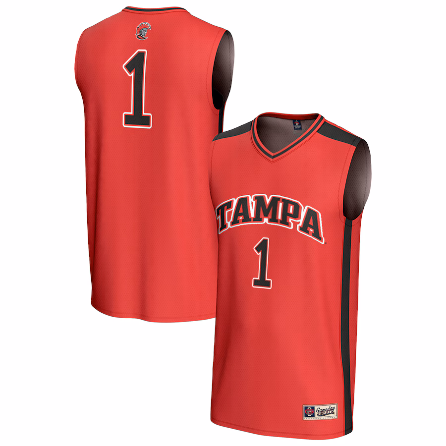 Youth GameDay Greats #1 Red Tampa Spartans Lightweight Basketball Fashion Jersey - ujerseystore