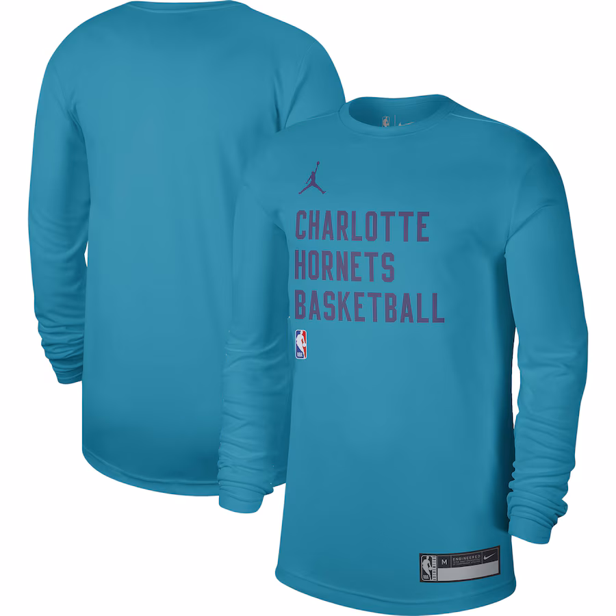 Unisex Charlotte Hornets Jordan Brand Teal 2023/24 Legend On-Court Practice Long Sleeve T-Shirt - ujerseystore