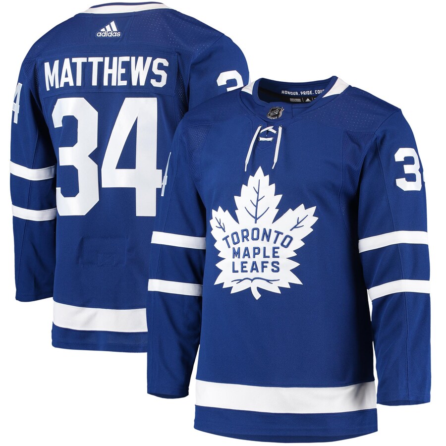 Men's Toronto Maple Leafs Auston Matthews adidas Blue Home Primegreen Authentic Pro Player Jersey - ujerseystore
