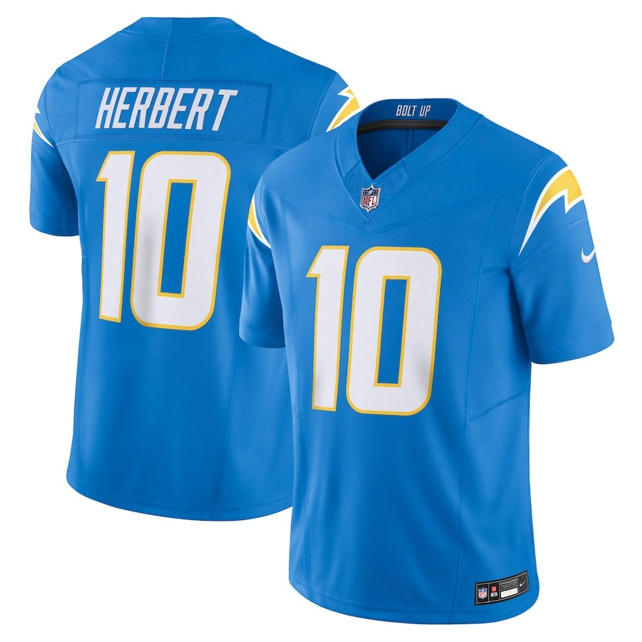 Men's Los Angeles Chargers Justin Herbert Nike Powder Blue Vapor F.U.S.E. Limited Jersey - ujerseystore