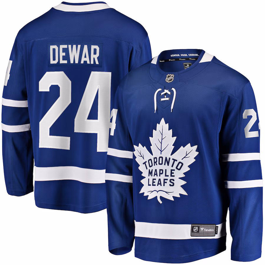 Men's Toronto Maple Leafs Connor Dewar Fanatics Blue Home Premier Breakaway Player Jersey - ujerseystore