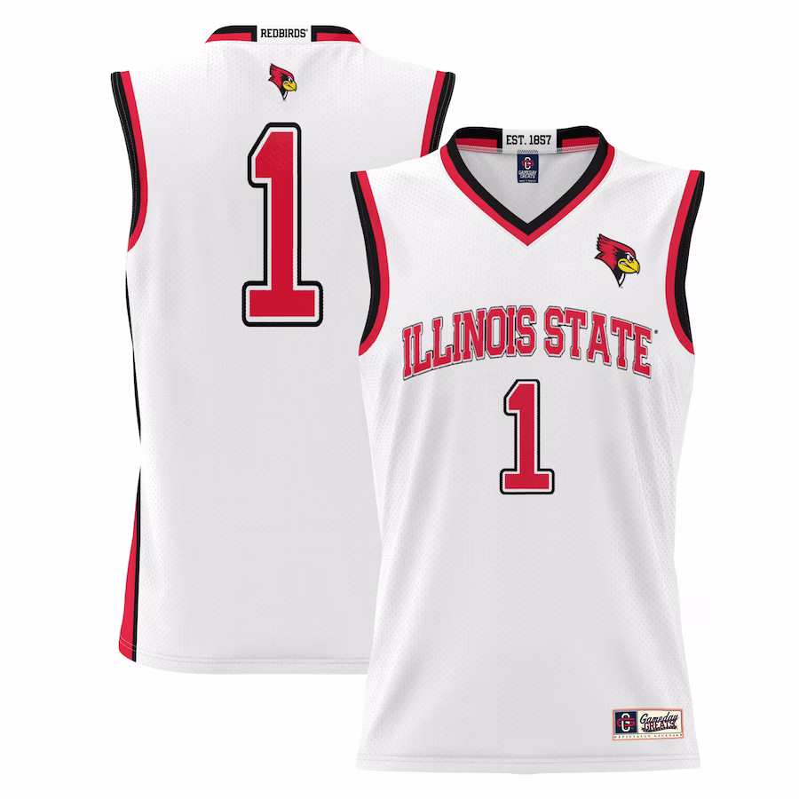 #1 Illinois State Redbirds GameDay Greats Youth Lightweight Basketball Jersey - White - ujerseystore