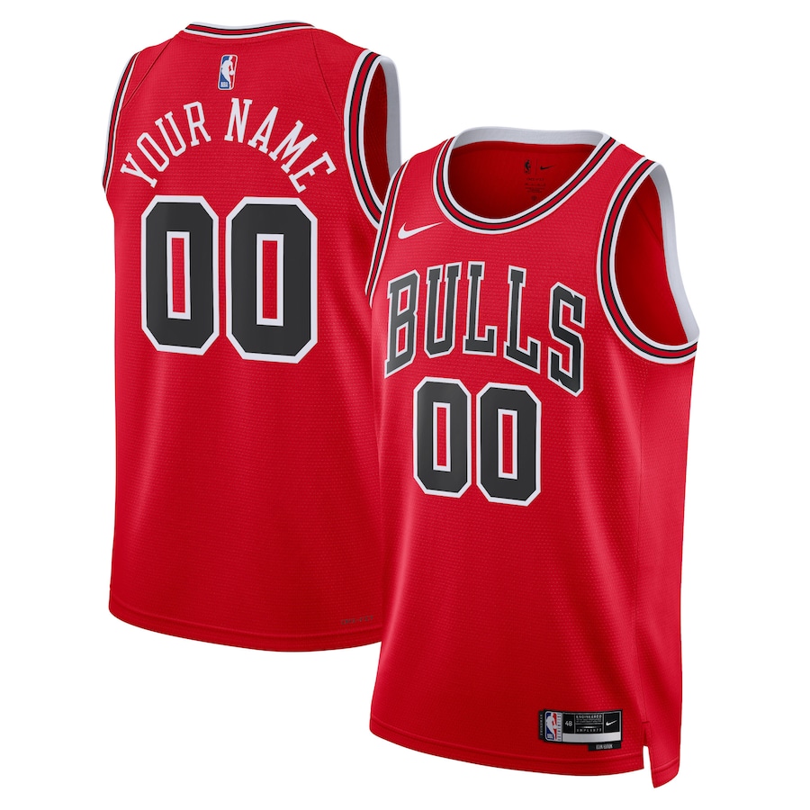 Unisex Chicago Bulls Nike Red Swingman Custom Jersey - Icon Edition - ujerseystore