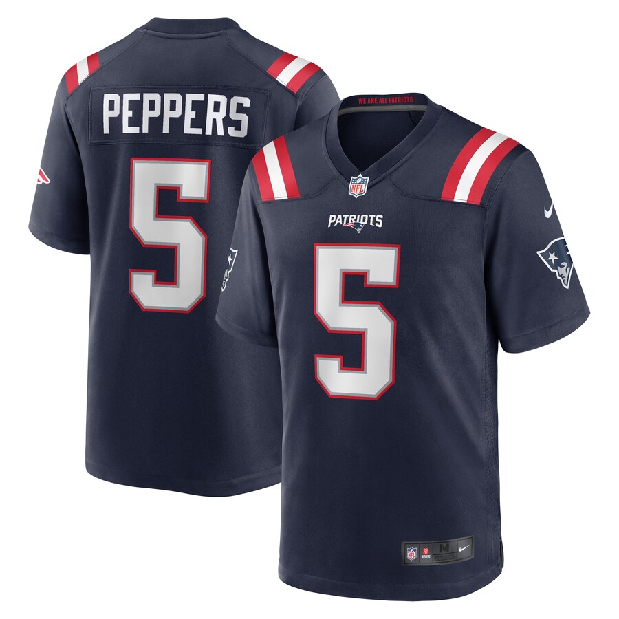 Men's New England Patriots Jabrill Peppers Nike Navy Game Player Jersey - ujerseystore