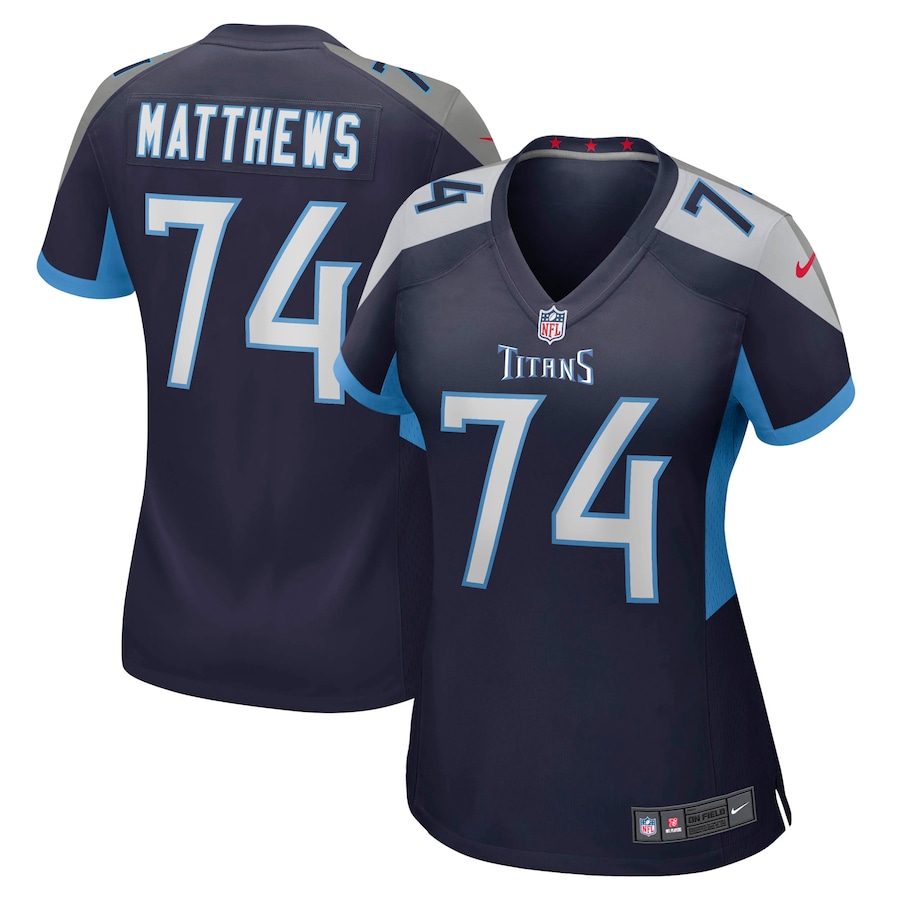 Women's Tennessee Titans Bruce Matthews Nike Navy Retired Player Jersey - ujerseystore