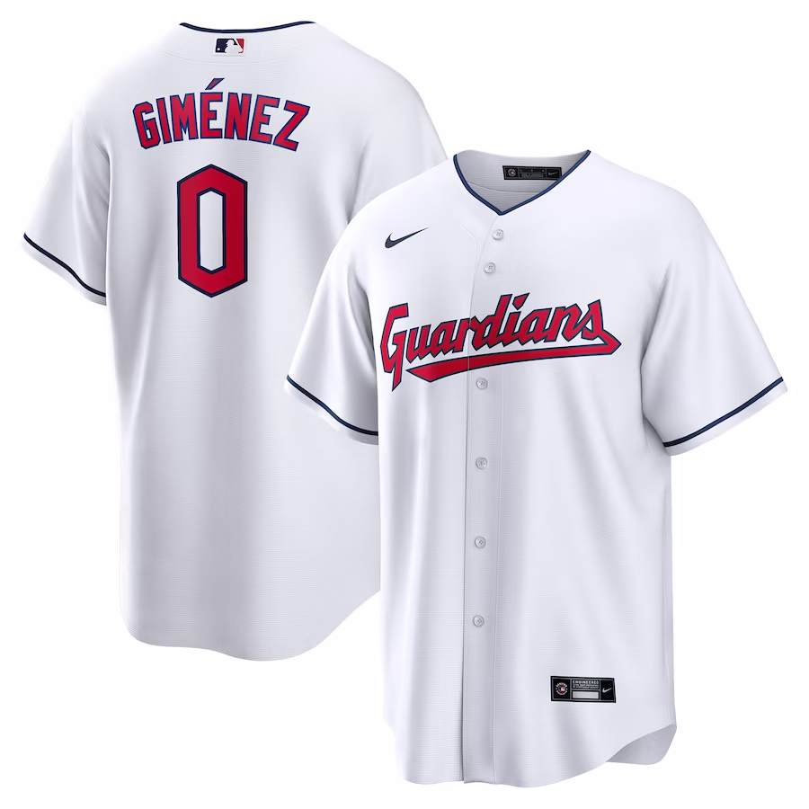 Men's Cleveland Guardians Andrés Giménez Nike White Home  Replica Player Jersey - ujerseystore