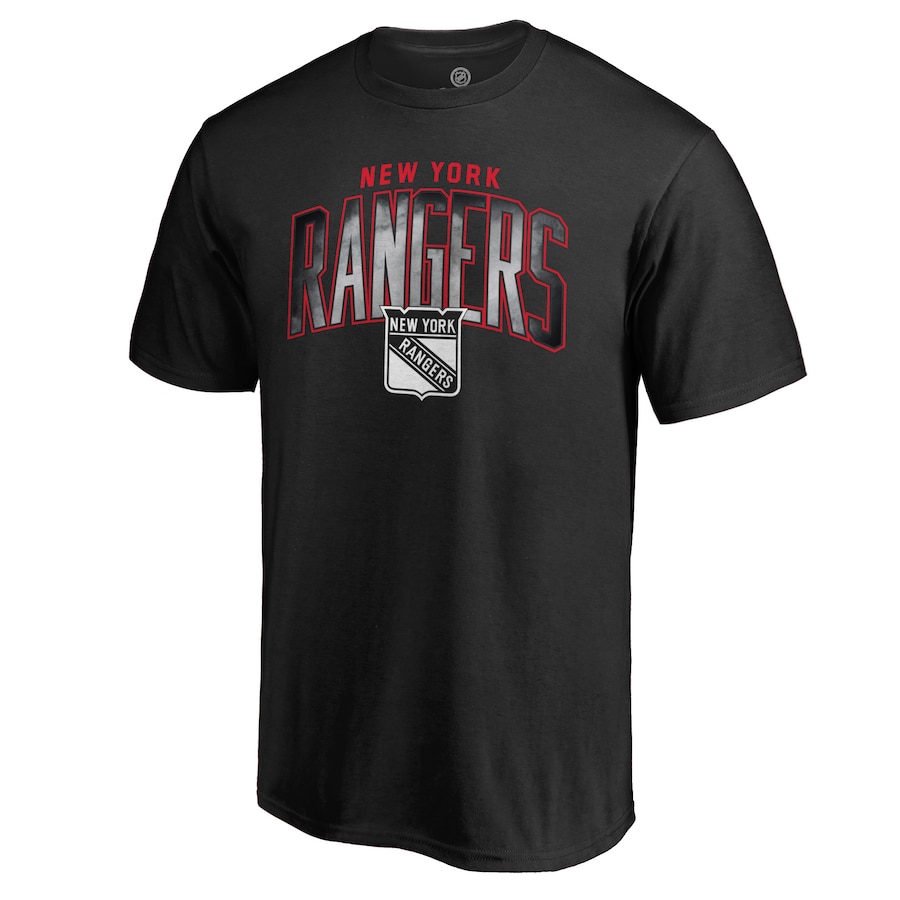Men's New York Rangers Black Arch Smoke T-Shirt - ujerseystore