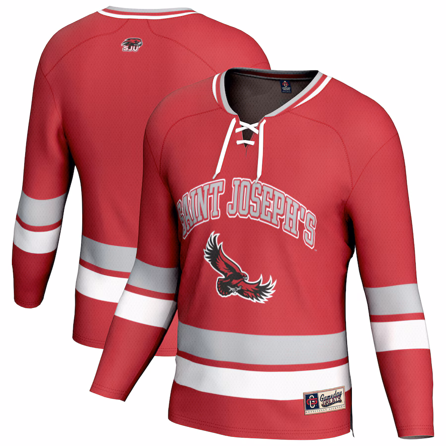 Youth GameDay Greats Crimson Saint Joseph's Hawks Spirit Hockey Jersey - ujerseystore