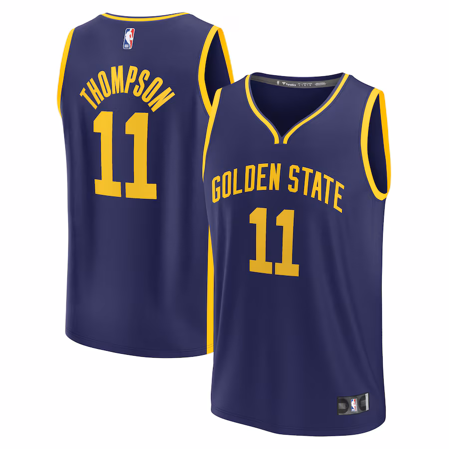 Men's Golden State Warriors Klay Thompson Fanatics Navy Fast Break Replica Player Jersey - Statement Edition - ujerseystore
