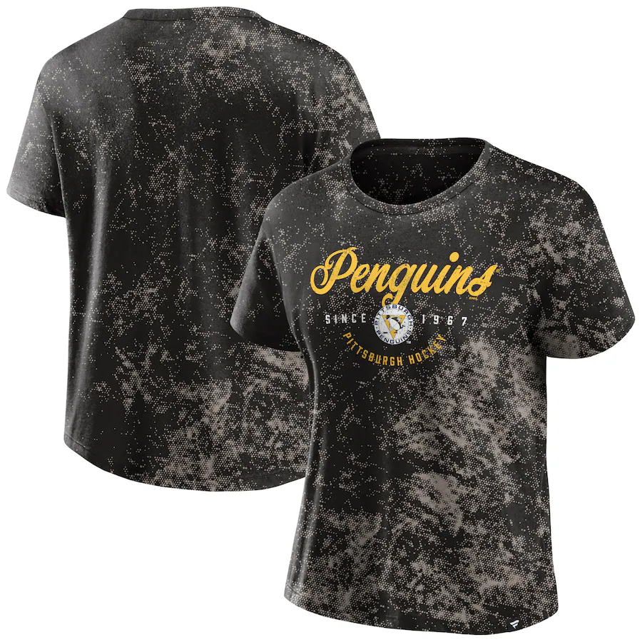 Women's Pittsburgh Penguins Fanatics Black Breakaway T-Shirt - ujerseystore