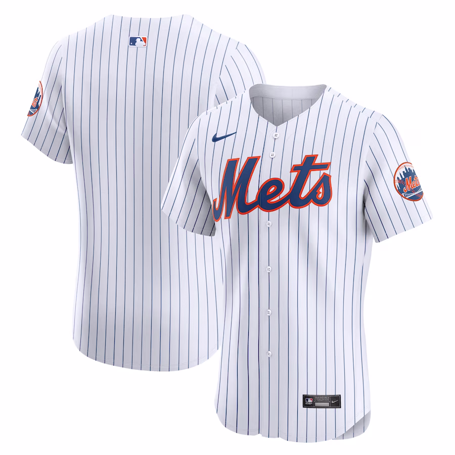 Men's New York Mets Nike White Home Elite Jersey - ujerseystore