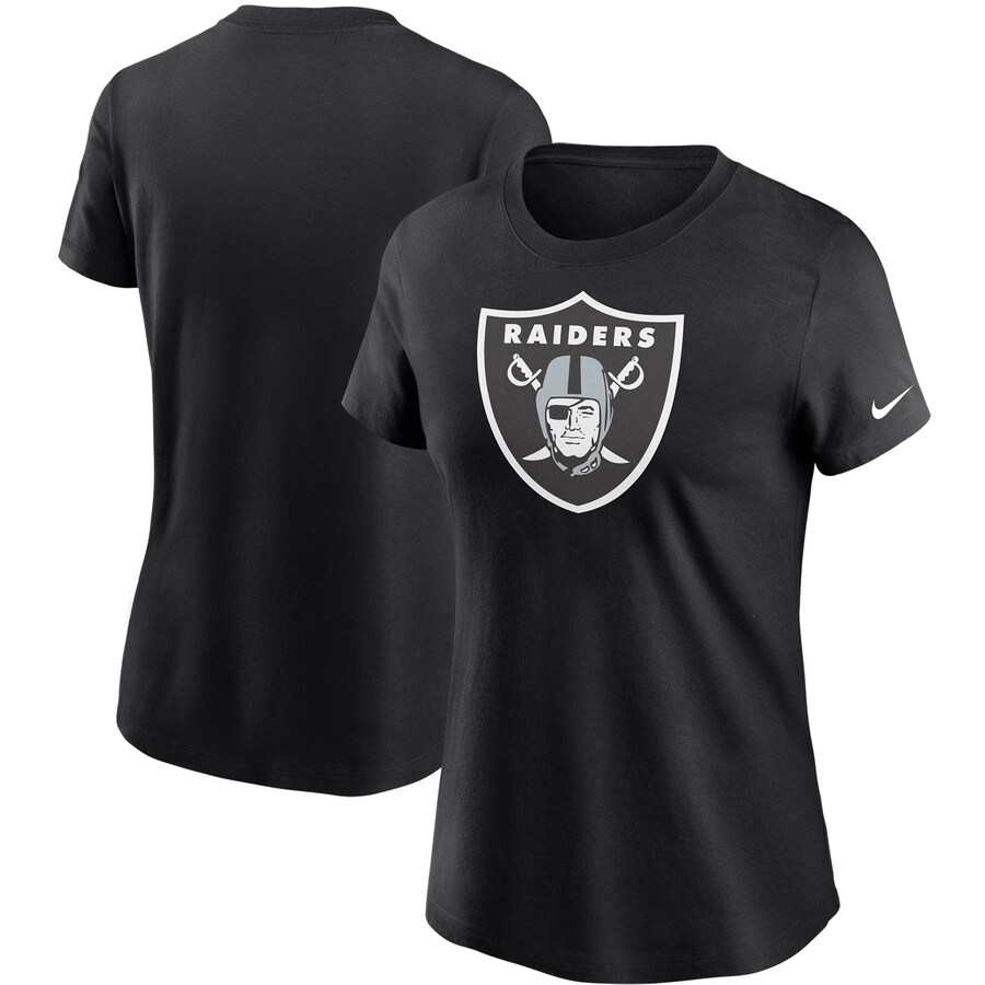 Women's Las Vegas Raiders Nike Black Logo Essential T-Shirt - ujerseystore