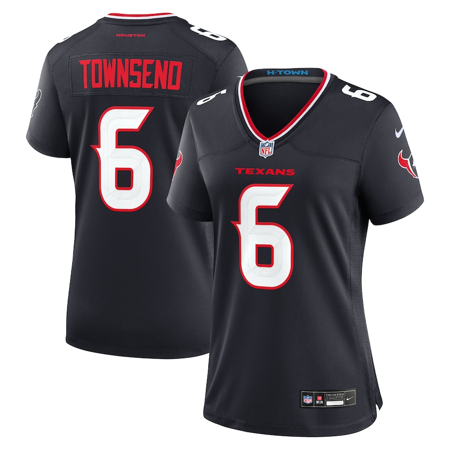 Women's Houston Texans Tommy Townsend Nike Navy Team Game Jersey - ujerseystore