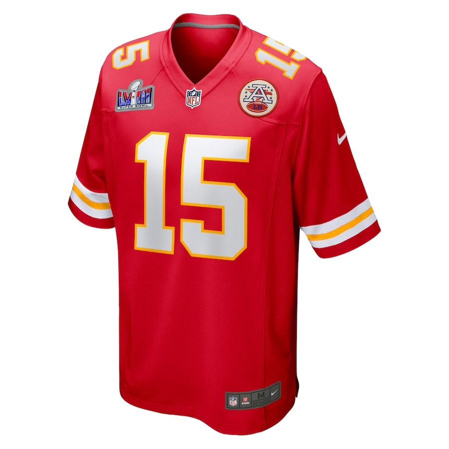 Men's Kansas City Chiefs Patrick Mahomes Nike Red Super Bowl LVIII Game Jersey - ujerseystore