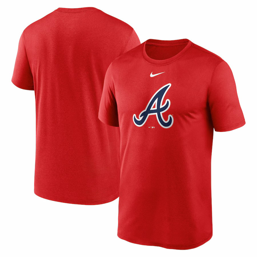 Men's Atlanta Braves Nike Red Legend Fuse Large Logo Performance T-Shirt - ujerseystore