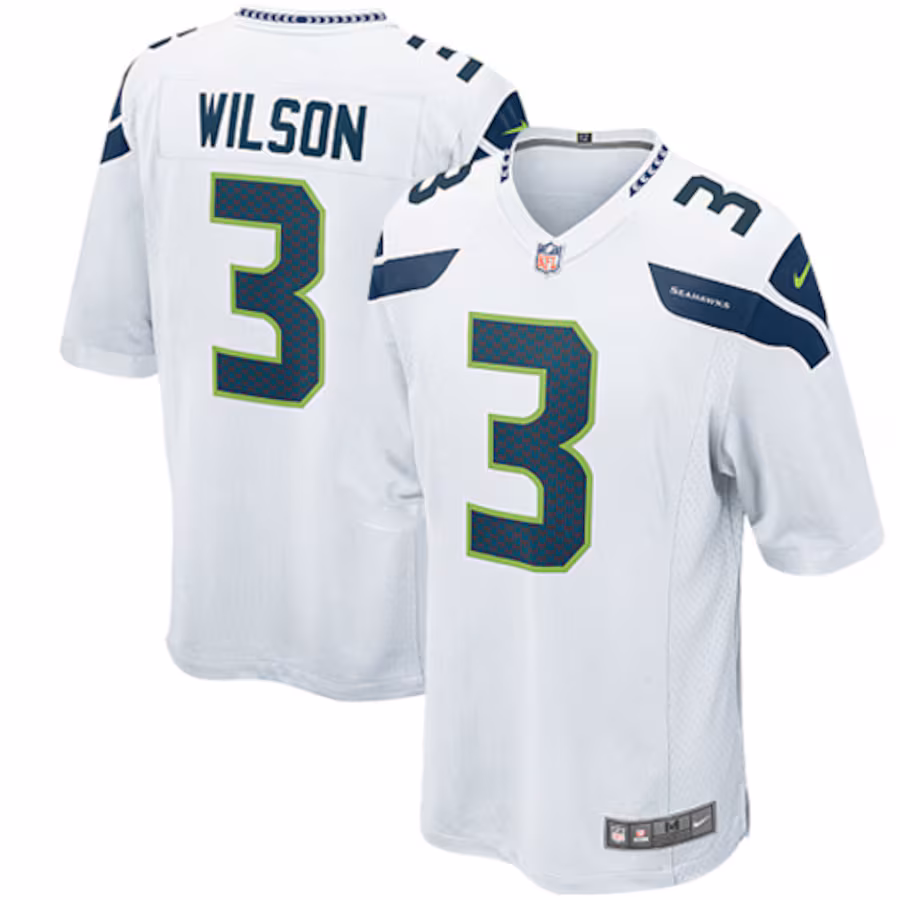 Youth Seattle Seahawks Russell Wilson Nike White Game Jersey - ujerseystore