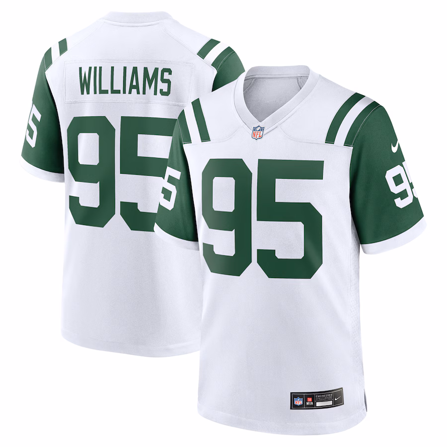 Men's New York Jets Quinnen Williams Nike White Classic Alternate Game Jersey - ujerseystore