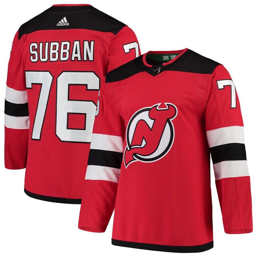 Men's New Jersey Devils P.K. Subban adidas Red Home Authentic Player Jersey - ujerseystore