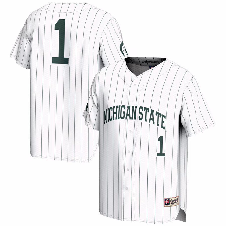 Youth GameDay Greats #1 White Michigan State Spartans Lightweight Baseball Jersey - ujerseystore