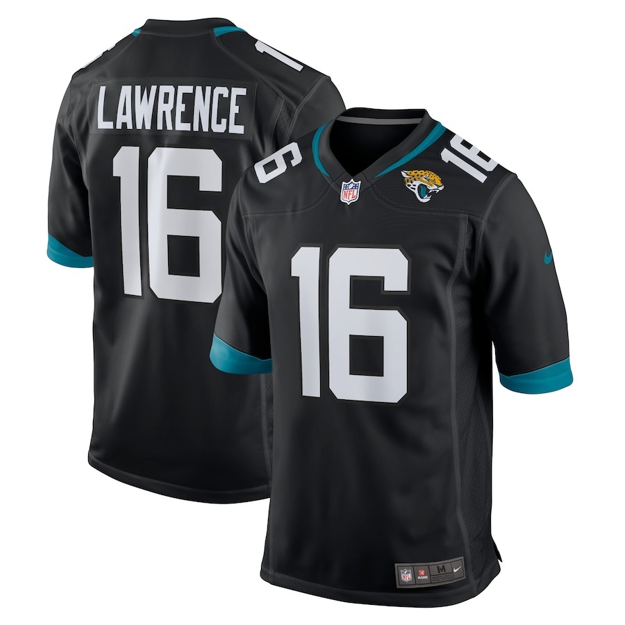 Men's Jacksonville Jaguars Trevor Lawrence Nike Black Alternate Game Jersey - ujerseystore
