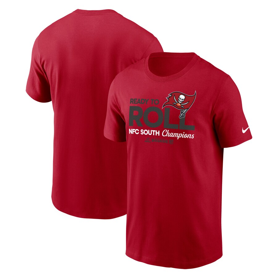 Men's Tampa Bay Buccaneers  Nike Red 2024 NFC South Division Champions Locker Room Trophy Collection T-Shirt - ujerseystore