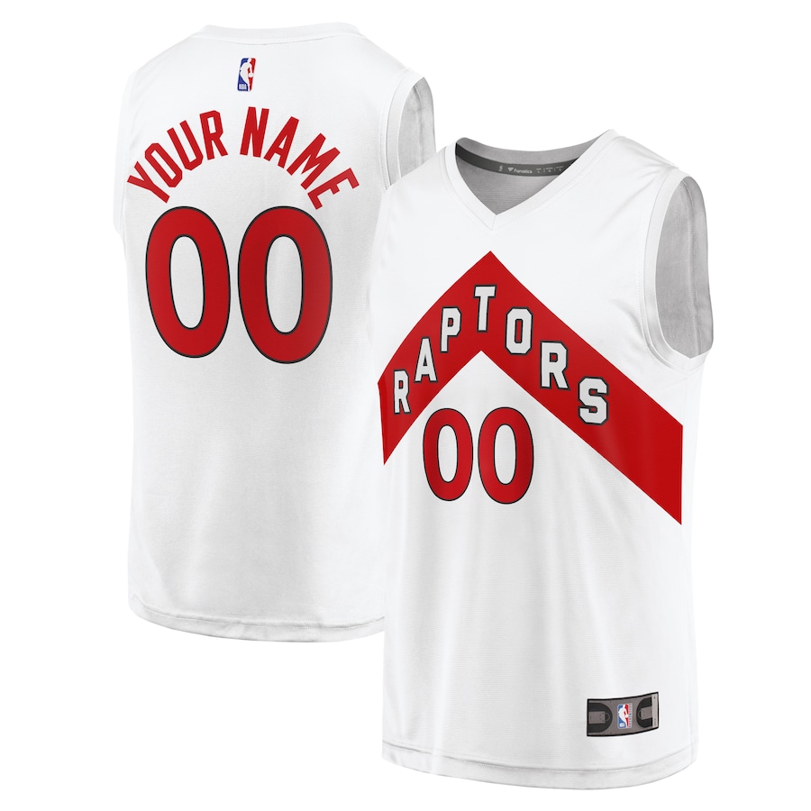 Men's Toronto Raptors Fanatics White Fast Break Custom Replica Jersey - Association Edition - ujerseystore