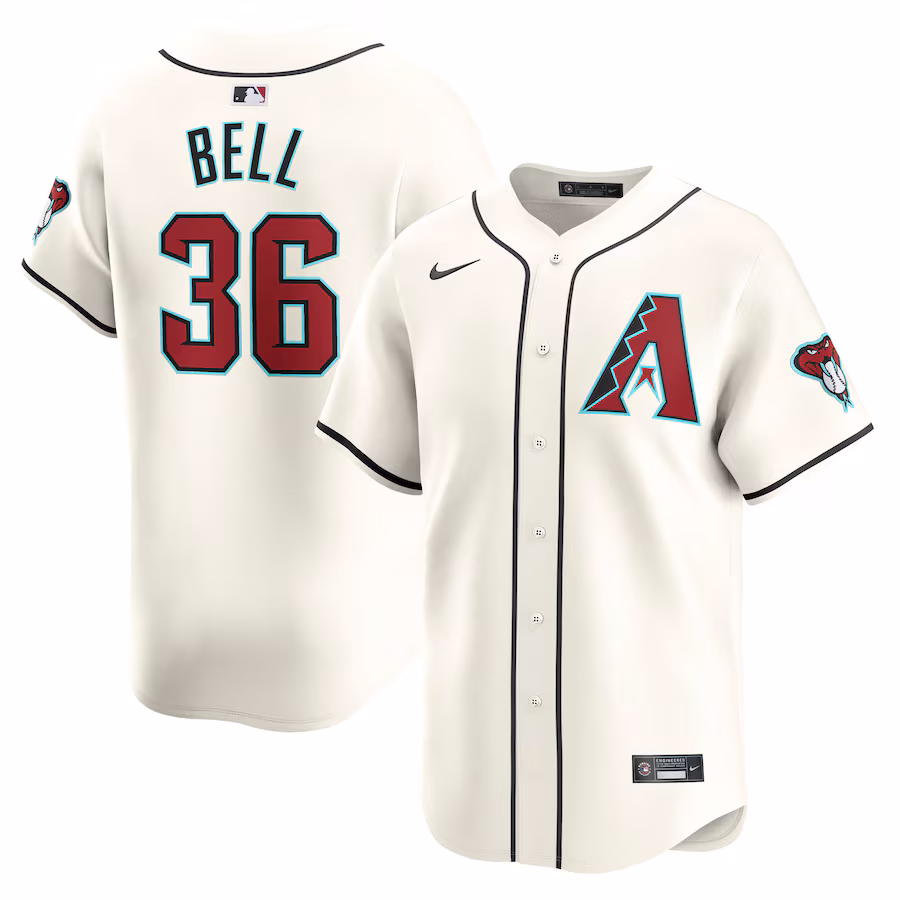 Men's Arizona Diamondbacks Josh Bell Nike White Home Limited Player Jersey - ujerseystore