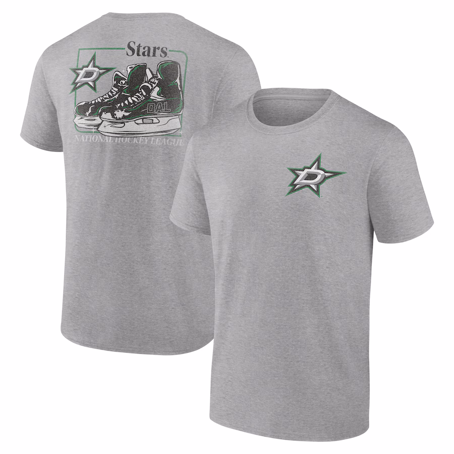 Men's Dallas Stars Heather Gray Glory Skates T-Shirt - ujerseystore