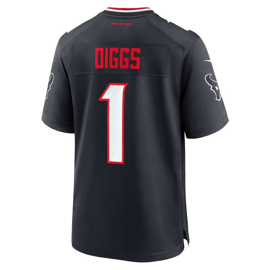 Men's Houston Texans Stefon Diggs Nike Navy Game Jersey - ujerseystore