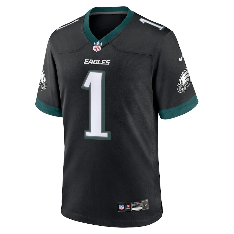 Men's Philadelphia Eagles Jalen Hurts Nike Black Alternate Game Jersey - ujerseystore
