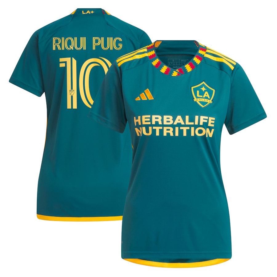 Women's LA Galaxy Riqui Puig adidas Green 2024 LA Kit Replica Player Jersey - ujerseystore