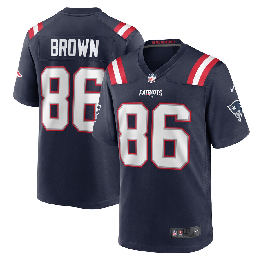 Men's New England Patriots Pharaoh Brown Nike  Navy Team Game Jersey - ujerseystore