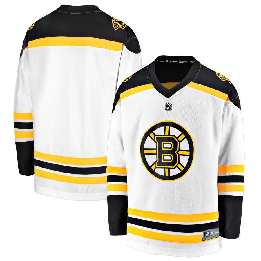Youth Boston Bruins  Fanatics Branded White Breakaway Replica Away Jersey - ujerseystore