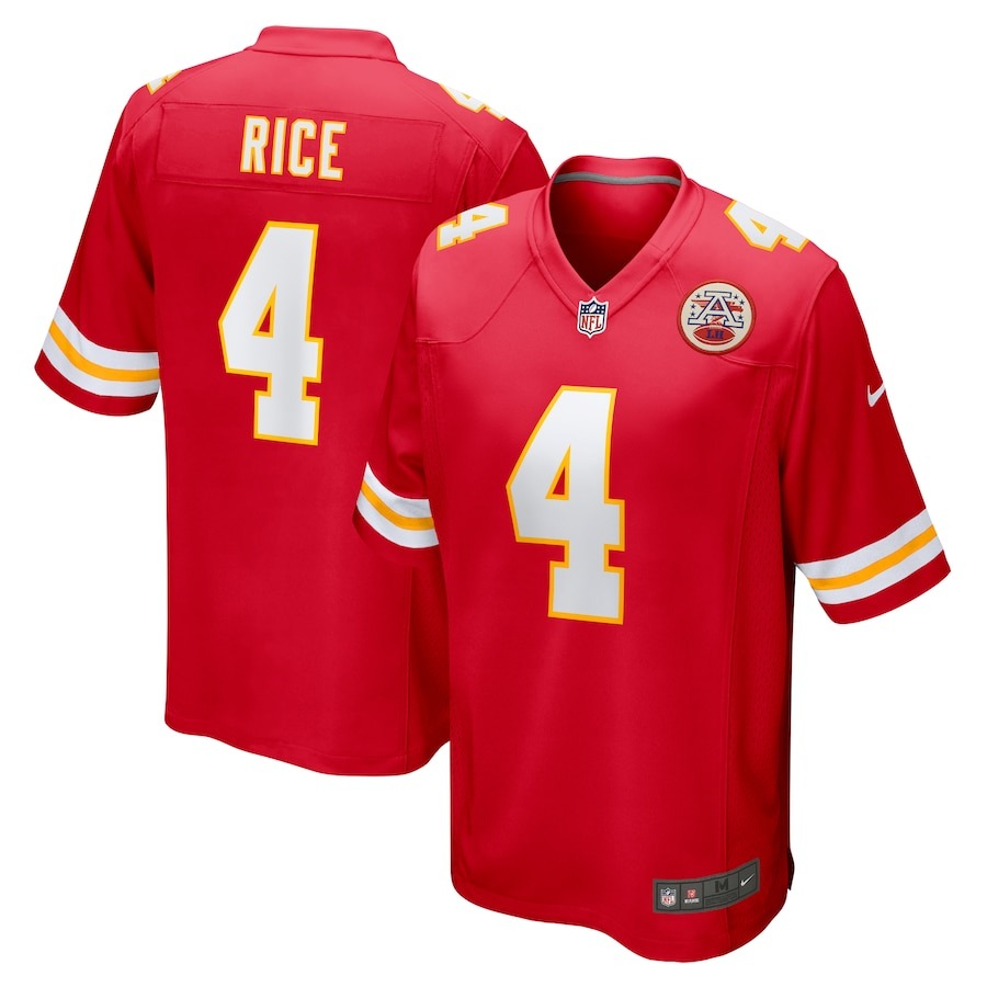 Men's Kansas City Chiefs Rashee Rice Nike  Red  Game Jersey - ujerseystore
