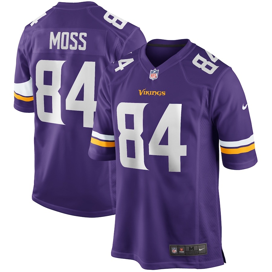 Men's Minnesota Vikings Randy Moss Nike Purple Game Retired Player Jersey - ujerseystore