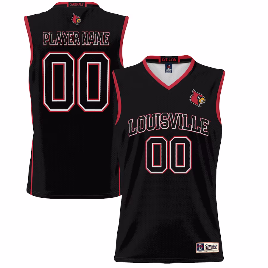Louisville Cardinals GameDay Greats Unisex  Lightweight NIL Pick-A-Player Basketball Jersey - Black - ujerseystore