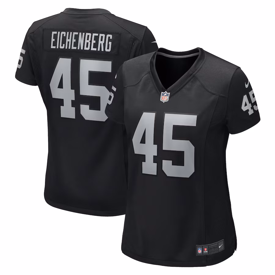 Women's Las Vegas Raiders Tommy Eichenberg Nike Black Game Jersey - ujerseystore