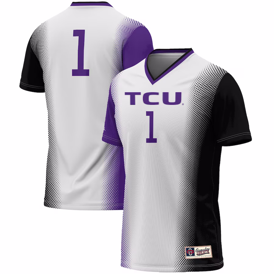 #1 TCU Horned Frogs GameDay Greats Unisex  Lightweight Women's Soccer Jersey - White - ujerseystore