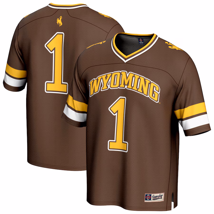Unisex GameDay Greats #1 Brown Wyoming Cowboys Collegiate Football Fashion Jersey - ujerseystore