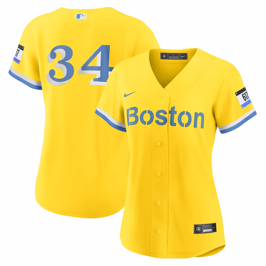 Women's Boston Red Sox David Ortiz Nike Gold City Connect Replica Player Jersey - ujerseystore