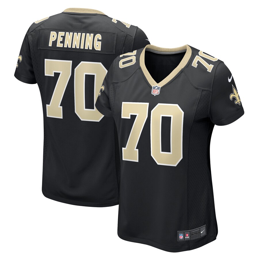 Women's New Orleans Saints Trevor Penning Nike Black Game Player Jersey - ujerseystore