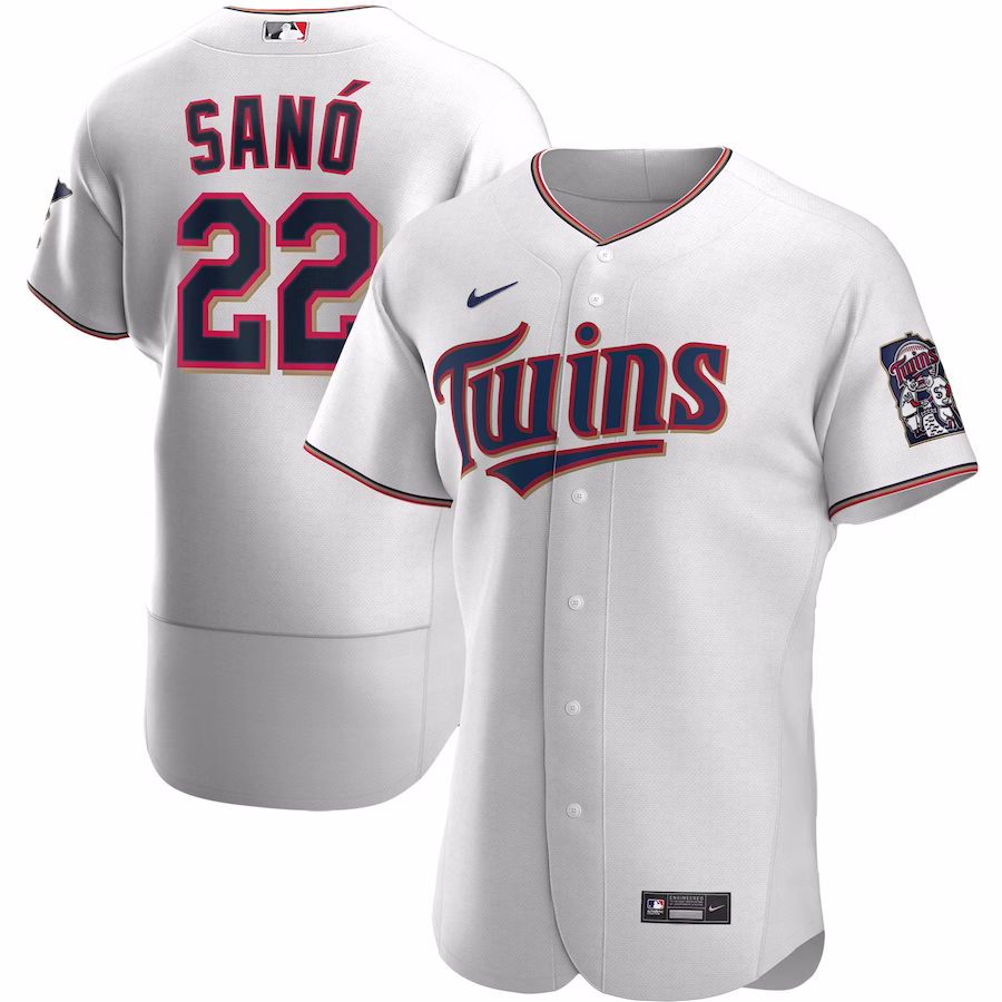 Men's Minnesota Twins Miguel Sano Nike White Home Authentic Player Jersey - ujerseystore