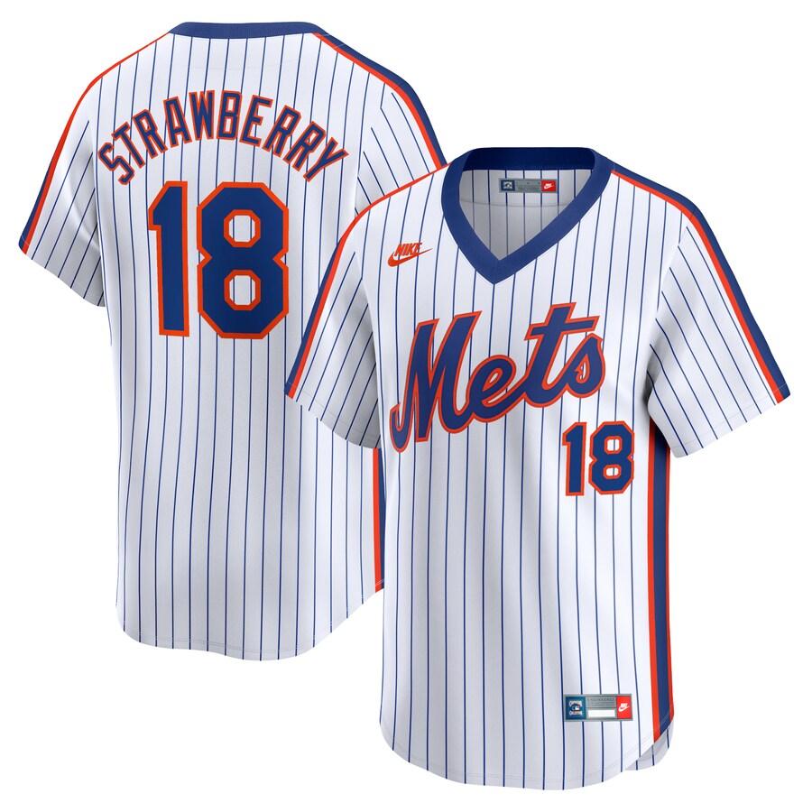 Men's New York Mets Darryl Strawberry Nike Navy Throwback Cooperstown Limited Jersey - ujerseystore